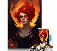 Jigsaw Puzzles for Teenagers 1000 Anime Demon Girl Adult Puzzles,Stress Reliever Staycation Kill Time Parent-child Interaction 38x26cm