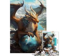 Jigsaw Puzzles for Teenagers 1000 Anime Dragon of The World Practical Game Toy Intellectual Game Birthday Gifts Presents for Women (Size 75x50cm)