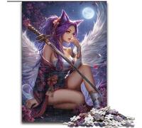 Jigsaw Puzzles for Teenagers 1000 Anime Fox Girl, Toy Intellectual Game Enhance Love between Couples for Ages 14+ (Size 26x38cm)