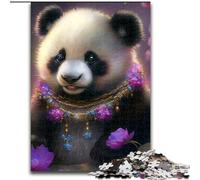 Jigsaw Puzzles for Teenagers 1000 Artistic Panda, Challenging Difficult with Fully Interlocking Randomly Shaped Pieces (size 50x75cm)