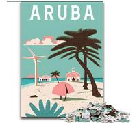 Jigsaw Puzzles for Teenagers 1000 Aruba Island Travel, Educational Toys for Is Ideal As A Gift for The Whole Family for And 14 Years Old 26x38cm