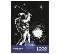 Jigsaw Puzzles for Teenagers 1000 Astronaut Golfing in Space Illustration Puzzle for Adults Anti-Stress Toys Difficult Hard Deal As Gifts for The Whole Family 38x26cm/1000pcs