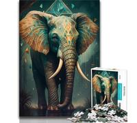 Jigsaw Puzzles for Teenagers 1000 Attractive Elephant 1000 Piece Jigsaw,Family Activity Fun at Home Activities, Birthday Present,Travel Gifts (size 75x50cm)
