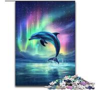 Jigsaw Puzzles for Teenagers 1000 Aurora Dolphin for And 14 Years And over Educational Challenge Fun Activities at Home, Birthday Gifts, Travel Gifts (size 50x75cm)