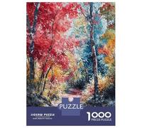 Jigsaw Puzzles for Teenagers 1000 Autumn Blaze Trail Adult Puzzles Hands-on Game Pattern Assembly Deal As Gifts for The Whole Family 52x38cm/1000pcs
