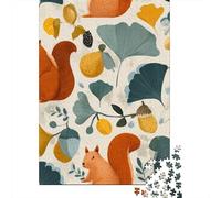 Jigsaw Puzzles for Teenagers 1000 Autumn Forest Animals Pattern Puzzle for Adults Toy Wall Decor Stress Reliever Help The Brain Exercise 52x38cm/1000pcs