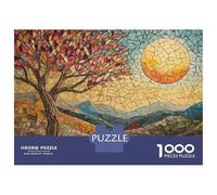Jigsaw Puzzles for Teenagers 1000 Autumn Tree Landscape Mosaic Art Jigsaw Fun Games Perfect Decoration Deal As Gifts for The Whole Family 52x38cm/1000pcs