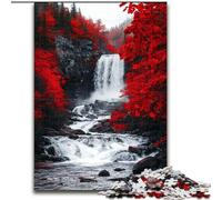 Jigsaw Puzzles for Teenagers 1000 Autumn Waterfall, for Age 14+ Suitable for Couples Fun at Home Activities, Birthday Present,Travel Gifts (Size 50x75cm)