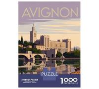Jigsaw Puzzles for Teenagers 1000 Avignon Travel Jigsaw for Adults Family Games Pattern Assembly Help The Brain Exercise 52x38cm/1000pcs