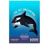 Jigsaw Puzzles for Teenagers 1000 Awkward Killer Whale Teenager Puzzles Relaxing Games Enhance Memory Unique Birthday And Gifts 70x50cm/1000pcs