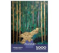 Jigsaw Puzzles for Teenagers 1000 Bamboo Forest Mosaic Adult Puzzles Hands-on Game Pattern Assembly Deal As Gifts for The Whole Family 38x26cm/1000pcs