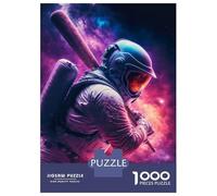 Jigsaw Puzzles for Teenagers 1000 Baseball Batter Astronaut Puzzles for Adults Hands-on Game Stress Reliever Help The Brain Exercise 38x26cm/1000pcs