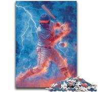 Jigsaw Puzzles for Teenagers 1000 Baseball Sports 1000 Pieces for Adults,Family Entertainment Toys with Matching Poster And Trivia Sheet (26x38cm)