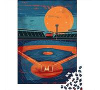 Jigsaw Puzzles for Teenagers 1000 Baseball Stadium Night Sky Adult Puzzles Hands-on Game Pattern Assembly Deal As Gifts for The Whole Family 38x26cm/1000pcs