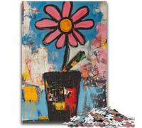 Jigsaw Puzzles for Teenagers 1000 Basquiat Flowers 1000 Pieces for Teenagers,Interesting Stress Reduction Parent-child Interaction (38x26cm)