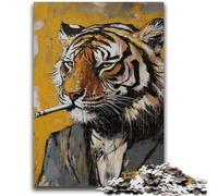 Jigsaw Puzzles for Teenagers 1000 Basquiat Tiger Teenager Puzzles,Challenging Game for Is Ideal As A Gift for The Whole Family (26x38cm)