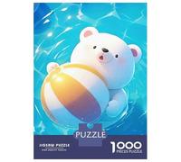 Jigsaw Puzzles for Teenagers 1000 Bear Beach Ball Water Jigsaw Fun Games Perfect Decoration Deal As Gifts for The Whole Family 70x50cm/1000pcs