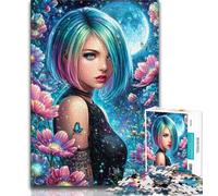 Jigsaw Puzzles for Teenagers 1000 Beautiful Anime Girl Adult Jigsaw,for Educational Game Challenge Toy Unique Home Decor And Gifts (size 75x50cm)