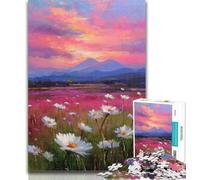 Jigsaw Puzzles for Teenagers 1000 Beautiful Field of Flowers 1000 Piece Puzzle,Learning Educational Toys Family Games Gifts for Friends And Family 26x38cm