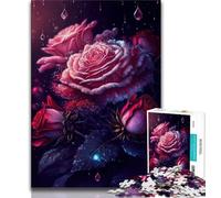 Jigsaw Puzzles for Teenagers 1000 Beautiful Rose 1000 Piece Puzzle,Stress Reliever Staycation Kill Time Wishlist with Santa Claus 38x26cm