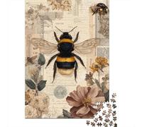 Jigsaw Puzzles for Teenagers 1000 Bee-Themed Vintage Stationery Adult Puzzles Hands-on Game Pattern Assembly Deal As Gifts for The Whole Family 52x38cm/1000pcs