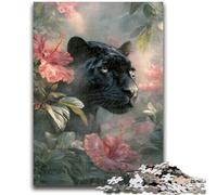 Jigsaw Puzzles for Teenagers 1000 Black Leopard Puzzles,Challenging Family Activity Games DIY Toy for Home Wall Decor Gifts (26x38cm)