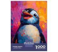 Jigsaw Puzzles for Teenagers 1000 Blissful Cute Penguin Puzzles for Adults Hands-on Game Stress Reliever Help The Brain Exercise 52x38cm/1000pcs