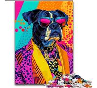 Jigsaw Puzzles for Teenagers 1000 Boxer Dog, Elephant Toy Intellectual Game Birthday Present, Gifts, Wall Art for Ages 14+ (Size 26x38cm)