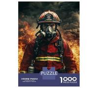 Jigsaw Puzzles for Teenagers 1000 Brave Firefighter in Action -2 Puzzle for Adults Brain Teaser Game Analysis And Logic Stress Reduction Gifts 38x26cm/1000pcs