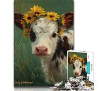 Jigsaw Puzzles for Teenagers 1000 Brown Cow 1000 Piece Puzzle,Educational Game for Birthday, Chrismas for Age 14+ (size 38x26cm)