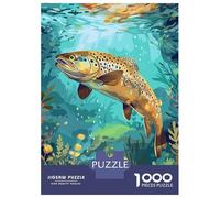 Jigsaw Puzzles for Teenagers 1000 Brown Trout Underwater Puzzle for Adults Anti-Stress Toys Difficult Hard Deal As Gifts for The Whole Family 70x50cm/1000pcs