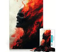 Jigsaw Puzzles for Teenagers 1000 Burning Darkness Tight Cut Fun Creative Brain Play Relax Fun Time Xmas Art Gift (50x75cm)