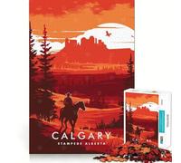 Jigsaw Puzzles for Teenagers 1000 Calgary Stampede Alberta Tight Cut Fun Creative Brain Play Relax Fun Time Xmas Art Gift (38x52cm)
