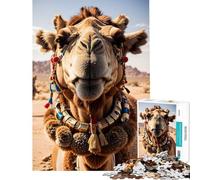Jigsaw Puzzles for Teenagers 1000 Camels Close Up Fun at Home Activities, Improve Memory Fun Games Suitable for People Aged 14 And Above (50x75cm)