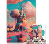 Jigsaw Puzzles for Teenagers 1000 Candyland for Kids Room Adult Puzzles,Stress Reliever Staycation Kill Time Parent-child Interaction 75x50cm