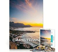 Jigsaw Puzzles for Teenagers 1000 Cape Town Sunset Tight Cut Fun Creative Brain Play Relax Fun Time Xmas Art Gift (50x75cm)