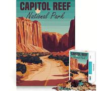 Jigsaw Puzzles for Teenagers 1000 Capitol Reef National Park Poster Tight Cut Fun Creative Brain Play Relax Fun Time Xmas Art Gift (38x52cm)