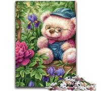 Jigsaw Puzzles for Teenagers 1000 Cartoon Teddy Bear 1000 Pieces for Teenagers,Quiz Game Wall Decoration Unique Birthday And Xmas Gifts (38x26cm)