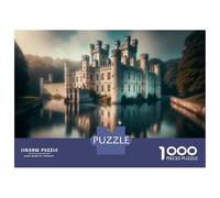 Jigsaw Puzzles for Teenagers 1000 Castle on Water with Swans Jigsaws for Adults Anti-Stress Toys Presents for Women Deal As Gifts for The Whole Family 38x26cm/1000pcs