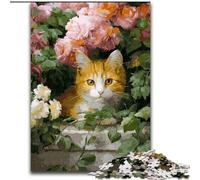 Jigsaw Puzzles for Teenagers 1000 Cat in The Garden, for 14+ For Family Fun & Game Night Artists' Collection, Fine Arts 26x38cm