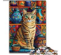 Jigsaw Puzzles for Teenagers 1000 Cat on The Shelf for Age 14+ Challenging To Complete But Fun And Humorous Great Gifts And Toys (size 26x38cm)