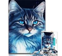 Jigsaw Puzzles for Teenagers 1000 Cat Pop Art Animal Face Teenager Jigsaw,Educational Stress Relief Toy Gifts for Friends And Family (size 38x26cm)