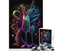 Jigsaw Puzzles for Teenagers 1000 Cellebration Champagne Home Decoration Toys Birthday Gift Relaxing Games Artists Collection, Fine Art Size 38x52cm