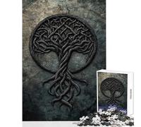 Jigsaw Puzzles for Teenagers 1000 Celtic Tree of Life Hands-on Game Suitable for Couples Home Decoration Toys Unique Birthday And Xmas Gifts (38x52cm)