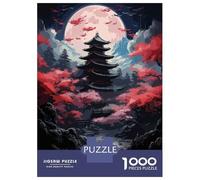 Jigsaw Puzzles for Teenagers 1000 Cherry Blossoms Japan Puzzle for Adults Toy Wall Decor Stress Reliever Help The Brain Exercise 52x38cm/1000pcs