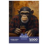 Jigsaw Puzzles for Teenagers 1000 Chimp's Bar Moment Puzzles for Adults Hands-on Game Stress Reliever Help The Brain Exercise 38x26cm/1000pcs