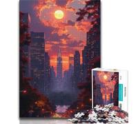 Jigsaw Puzzles for Teenagers 1000 City at Sunset 1000 Pieces for Adults,Vibrant And Unique Design Relaxing & Challenging Puzzle Experience 26x38cm
