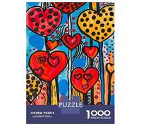 Jigsaw Puzzles for Teenagers 1000 Colorful Heart Painting-2 Jigsaw for Adults Family Games Pattern Assembly Help The Brain Exercise 38x26cm/1000pcs
