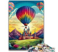 Jigsaw Puzzles for Teenagers 1000 Colorful Hot Air Balloons Adult Puzzles,Stress Reliever Staycation Kill Time Parent-child Interaction (26x38cm)