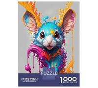 Jigsaw Puzzles for Teenagers 1000 Colorful Mouse Art Print Adult Puzzles Brain Teaser Game Perfect Decoration Deal As Gifts for The Whole Family 38x26cm/1000pcs